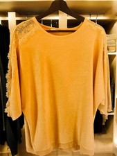 Pull  chauve souris fin / léger jaune moutarde - gémo t. M