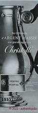 PUBLICITE CHRISTOFLE ORFEVRERIE POINCON ARGENT MASSIF 950 DE 1964 FRENCH AD PUB