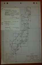 1944 Armée Américaine Carte Palau Îles 1: 40,000 Ams W752 Angaur Peleliu