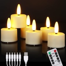 6 pièces Bougies LED