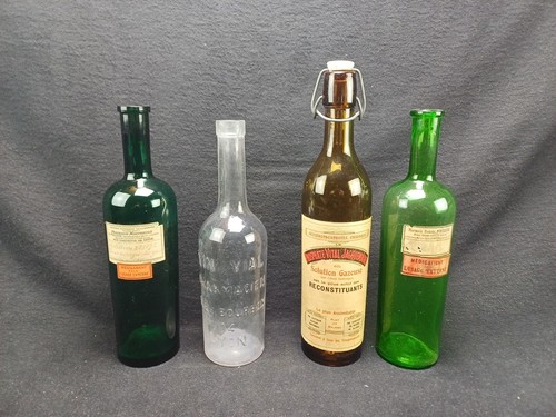 Lot ancien flacon bouteille - flacon,
