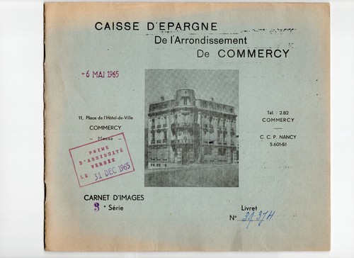 Caisse epargne commercy 1965 - d'epargne,