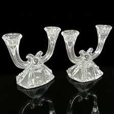 Paire de bougeoirs cristal