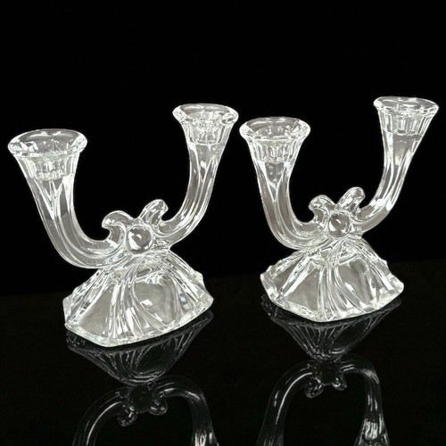 Paire bougeoirs cristal - bougeoirs,