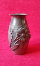 Noel COLLET - Vase Art nouveau à motifs Floraux - Etain d'art - N 1930 