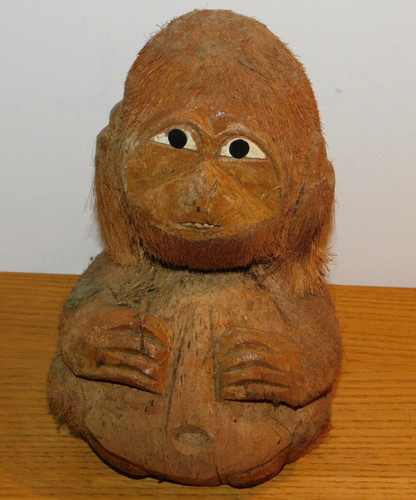 Vintage noix coco statue - vintage,