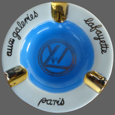 Ancien Cendrier des WAGONS LITS  Galeries Lafayette Paris, PORCELAINE DE LIMOGES