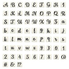 Pochoirs pour 2" Lettres