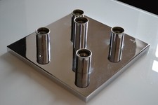 LUSTRE LAMPE PLAFONNIER OU APPLIQUE POSTMODERNE ANNEES 80 TUBES METAL CHROME