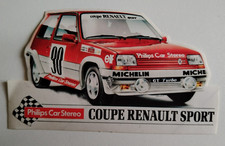 ANCIEN AUTOCOLLANT PHILIPS CAR STEREO RENAULT 5 GT TURBO RALLYE 1981