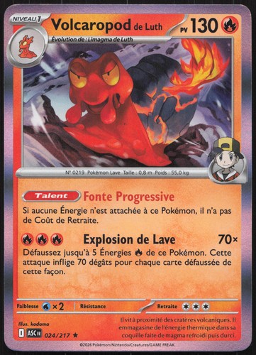 Carte pokémon volcaropod - carte, de