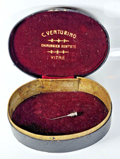ANCIENNE BOÎTE D'INSTRUMENTS CHIRURGIQUES de DENTISTE C. VENTURINO à VITRÉ 1900