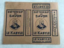 Ancien Emballage De Détersif Savon Le Kabyle Émile Galinier Marseille Pub