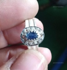 Saphir Gemme Bague,925 Argent