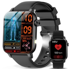 Montre Connectée Homme Femme1.85" HD Smartwatch avec Tension ArtérielleFréque...