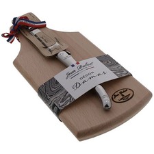 JEAN DUBOST - DAMAS PLANCHETTE APERO 26X10 + COUTEAU LAGUIOLE