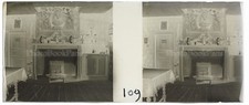 Ancienne Cheminée Plaque de verre Stereo NEGATIVE Vintage 