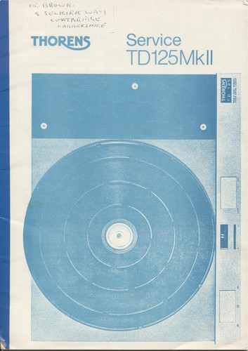 Manuel service pour thorens - de,