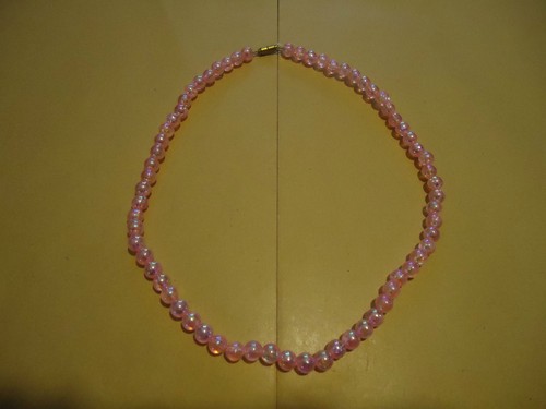 Collier perles roses - perles,
