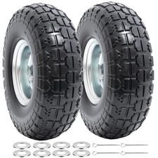 2-PCS 4.10/3.50-4 Pneus