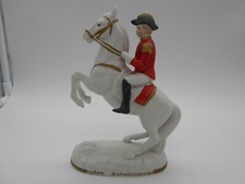 FIGURINE EN BISCUIT CAVALIER ECOLE D'EQUITATION EN PORCELAINE DE VIENNE AUTRICHE
