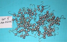 lot de 100 têtes plombées en vrac pour pêche aux leurres souples neuf 