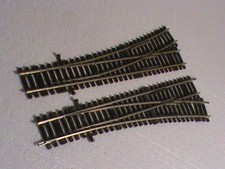 lot 2 aiguillages HO ROCO/CODE70/2 AIG MANUEL 1GAUCHE 1 DROIT/ OCCASION