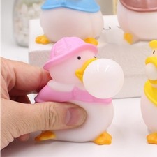 (Rose) Balle Anti-stress Canard à Bulles à Presser Pour Réduire L'anxiété Balle