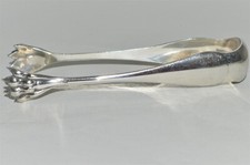 -ANCIENNE PINCE A SUCRE poinçon METAL BLANC BELLES GRIFFES art du thé café XXe