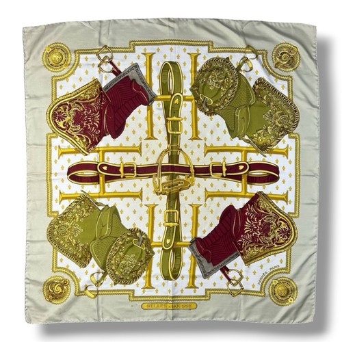 Foulard vintage hermès selles - hermès,