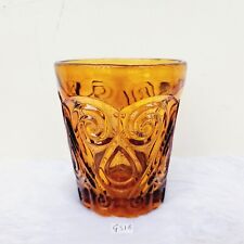 1930s Vintage Ambre Verre Gobelet Belgique Décoratif BAR de Collection GS18