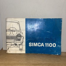 Notice D’entretien Guide D’utilisation Auto Simca 1100