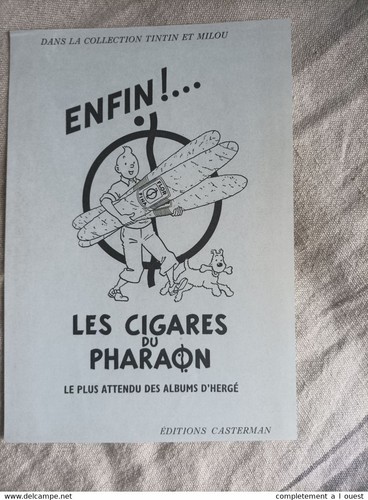 Tintin fac similé affiche les - affiche,