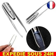 ✅ Pince à épiler Avec Lumière LED Outil Maquillage Portable Acier Inoxydable