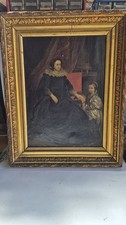 Tableau Ecole XIXe Mère Fille