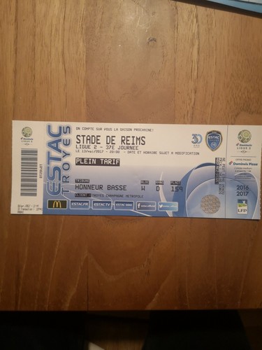 Billet foot estac stade - billet, estac-