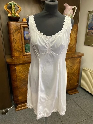 Robe blanche slip vintage - robe,