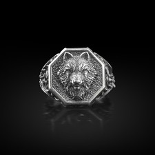 Bague chevalière tête de