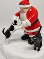  Coalport en porcelaine peinte à la main Les figurines du Père Noël