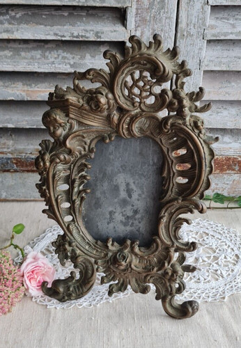 Ancien cadre photo bronze - photo,