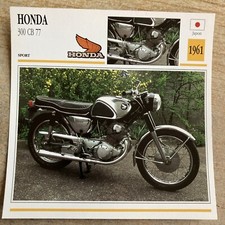 Honda 300 CB77 1961 carte moto collection Atlas Japon