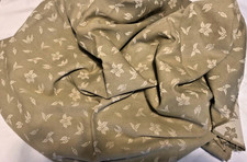 Tissu ancien -Toile à matelas métis damassé couleur Taupe- écru - 196 x 118 cm