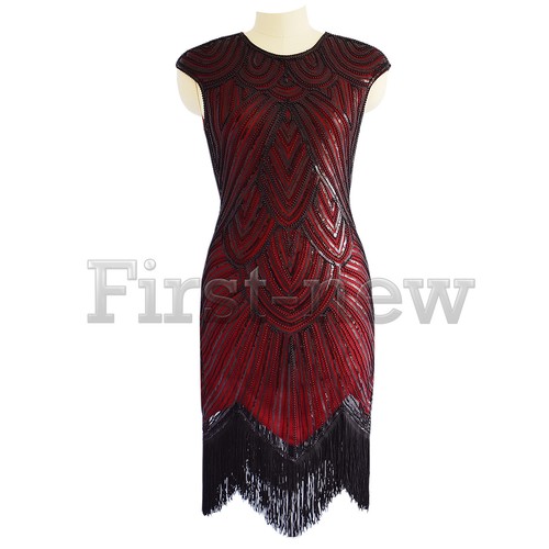 1920s flapper red dress - 1920s,