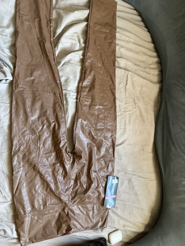 Pantalon cuir effet croco - pantalon, en