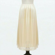 Femme Jupe Satin Jupon Long Se