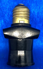 Vintage ancienne Douille voleuse à Visser Prise de courant Noir Steckdose Socket