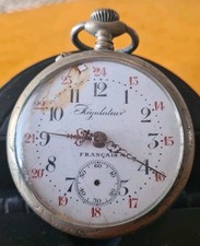 Montre à Gousset REGULATEUR FRANÇAIS  AXE BALANCIER OK pour PIÈCES Détachées 