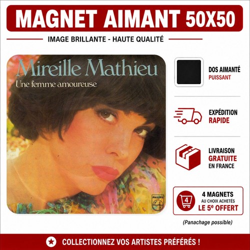 Magnet mireille mathieu - mathieu, femme
