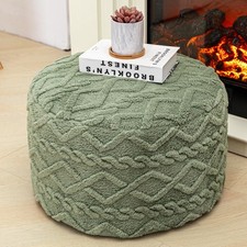 Round Pouf Ottoman 20x12