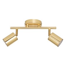 Applique Murale 2 Spots Orientables "Vico" 16cm Doré